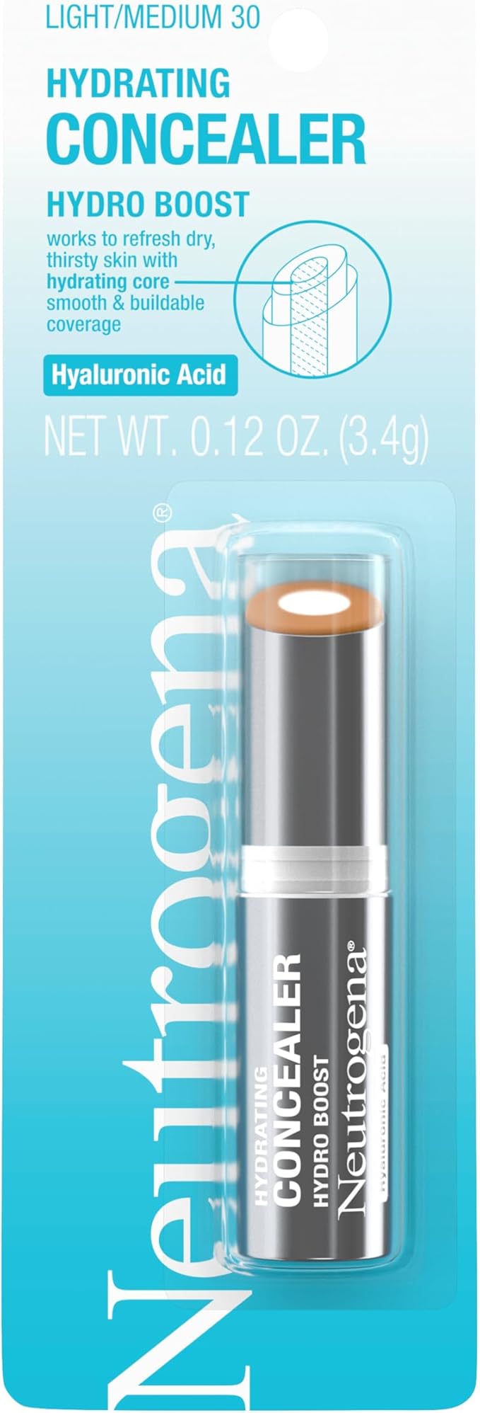 Neutrogena Neutrogena Hydro Boost Hydrating Concealer 30 LightMedium 012 Oz - Image 1