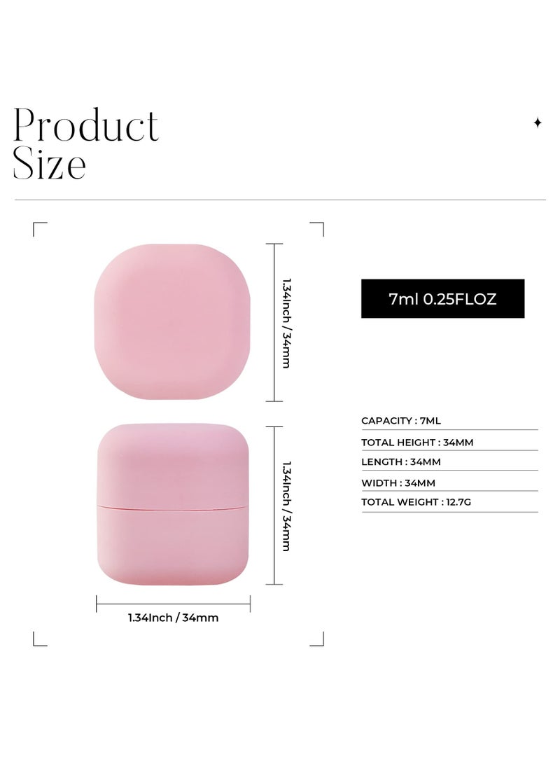 KASTWAVE 0.25 oz（7g） Empty Lip Balm Square Containers Tubes Refillable Lipstick 12 Pieces for Lip Gloss  BPA FREE Make Natural Lip Balm Lip Care (Pink) - Image 2