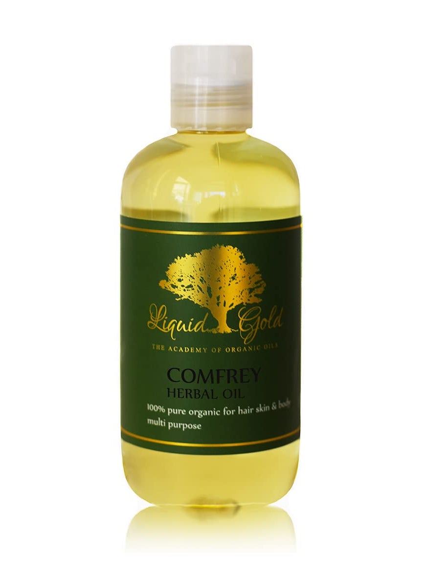 Liquid Gold Inc - 8 Floz Premium Comfrey Herbal Oil Pure  Organic Skin Hair Nails Health - Image 1