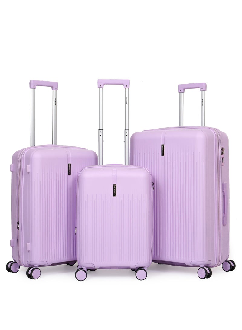 STARLIFE Luggage Set 3 Pieces PP Hard Side Bag 360 Degree Spinner Wheels Trolley Luggage Set With TSA Lock 20/24/28 Inches - Image 1