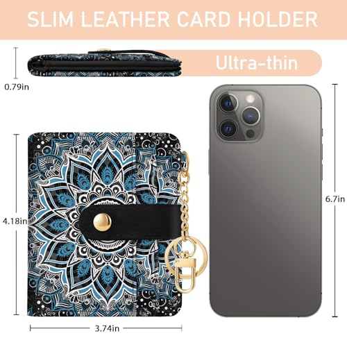 Jogjam Mandala Rfid Ladies Wallet, Small Slim Thin Compact Credit Card Women Wallet, PU Leather Bifold Cash Zipper Coin Pocket ID Window for Female - Image 5