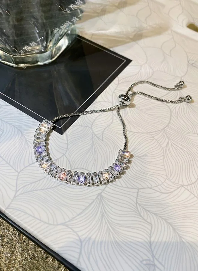 Take Two Silver Crystal Bracelet