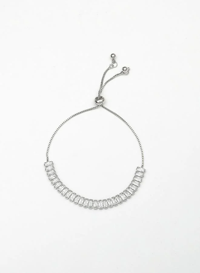 Take Two Silver Crystal Bracelet