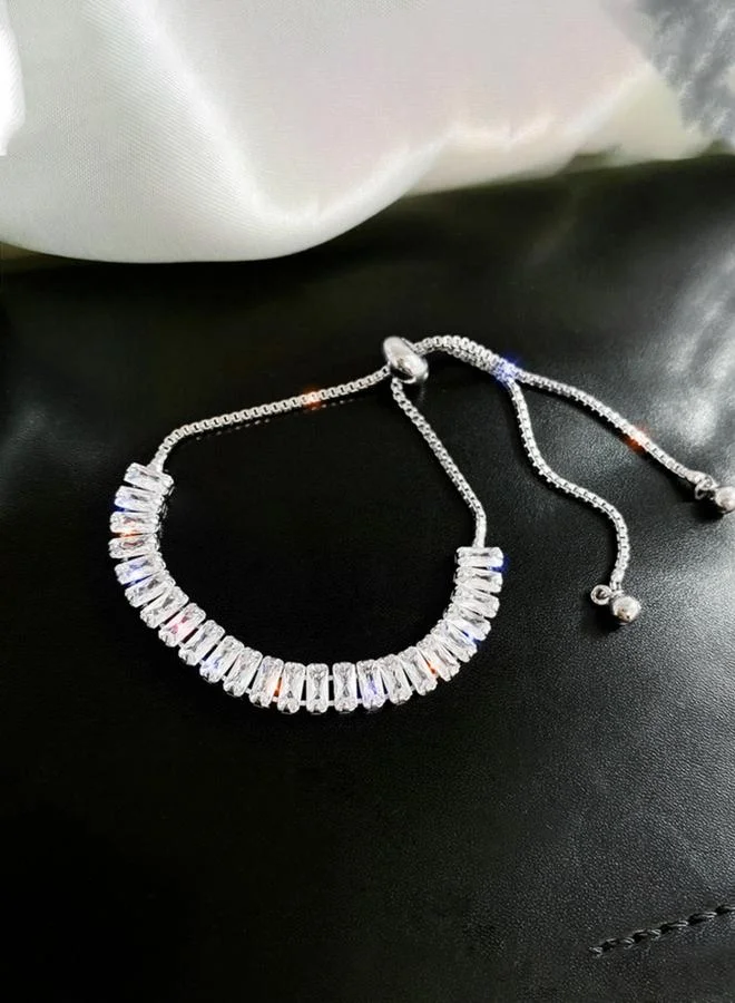 Take Two Silver Crystal Bracelet