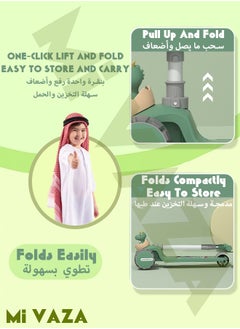 مي فازا سكوتر ثلاثي العجلات للأطفال مع عجلات LED مضيئة للأطفال الصغار من البنات والأولاد، 3 ارتفاعات قابلة للتعديل، إمالة للتوجيه، سطح عريض للغاية، عجلات مضيئة للأطفال من سن 3 إلى 14 عامًا  - Image 3