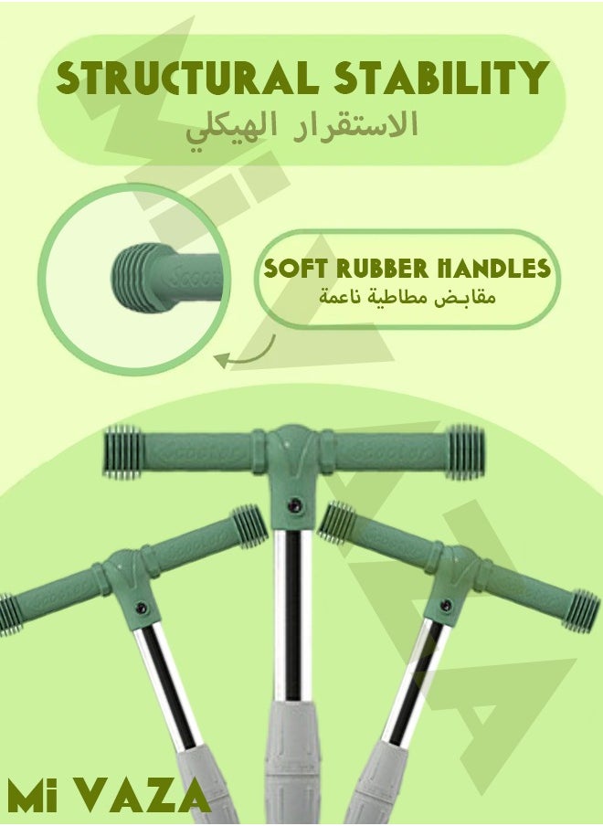 مي فازا - سكوتر ثلاثي العجلات للأطفال مع عجلات LED مضيئة للأطفال الصغار من البنات والأولاد، 3 ارتفاعات قابلة للتعديل، إمالة للتوجيه، سطح عريض للغاية، عجلات مضيئة للأطفال من سن 3 إلى 14 عامًا - Image 1