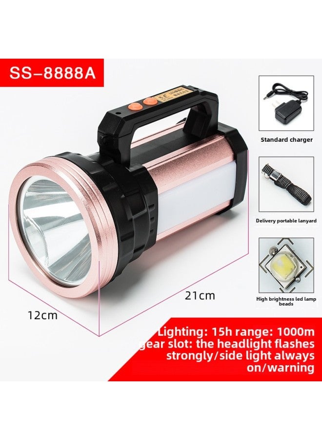 كشاف ضوئي قوي قابل لإعادة الشحن وعالي الطاقة ومحمول ببطارية ليثيوم للتحكم في الفيضانات ودوريات الطوارئ الخارجية ومصباح التعدين - اللون: 8888A Endurance 12h 1000 m - Image 1