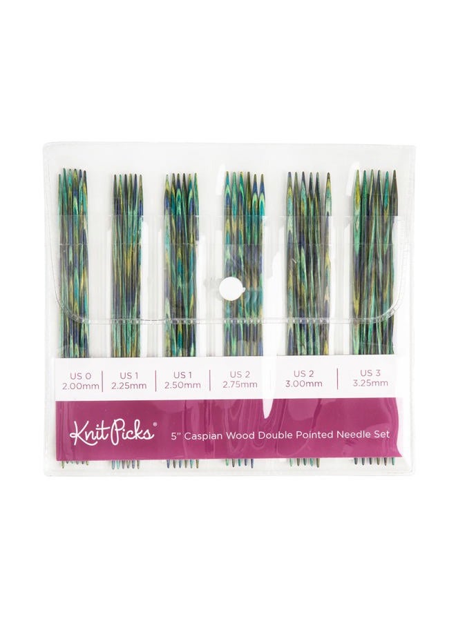 KnitPicks Double Pointed Wood Knitting Needle Set (Caspian 5") - Image 1
