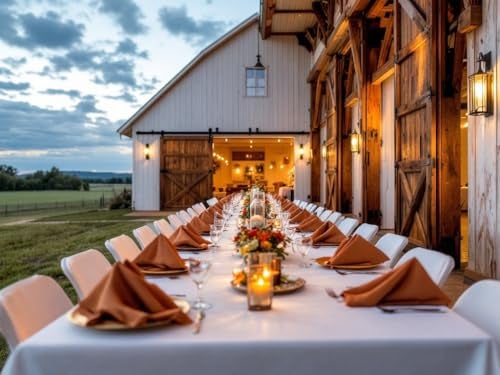Eight Owls Linen Napkins –100% French Flax – Stonewashed Pure Linen Cloth Napkins - Size 18 Inch x 18 Inch – Set of 4 (Rustic Orange) - Image 5