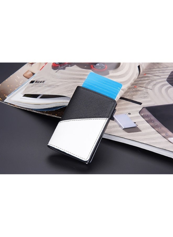 baellerry Men's Color Card Bag Side Push RFID Aluminum Box Card Holder Anti-magnetic Anti-theft Brush Bank Card Sleeve  - Image 4