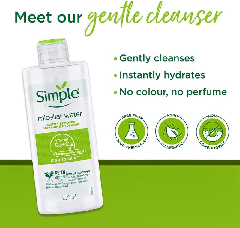 Simple Micellar Cleansing Water, 200ML - Image 5