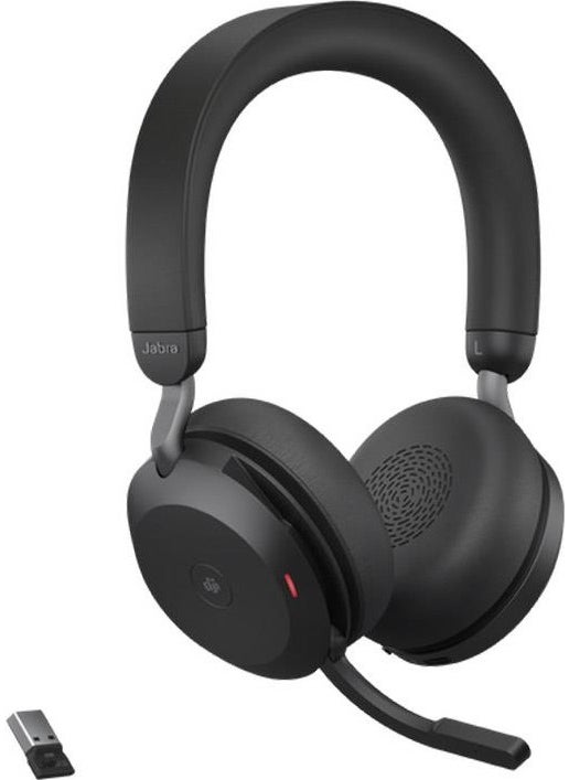 Jabra - Evolve2 75 Usb-A Stereo Ms Teams Black Wireless Headset - Image 1