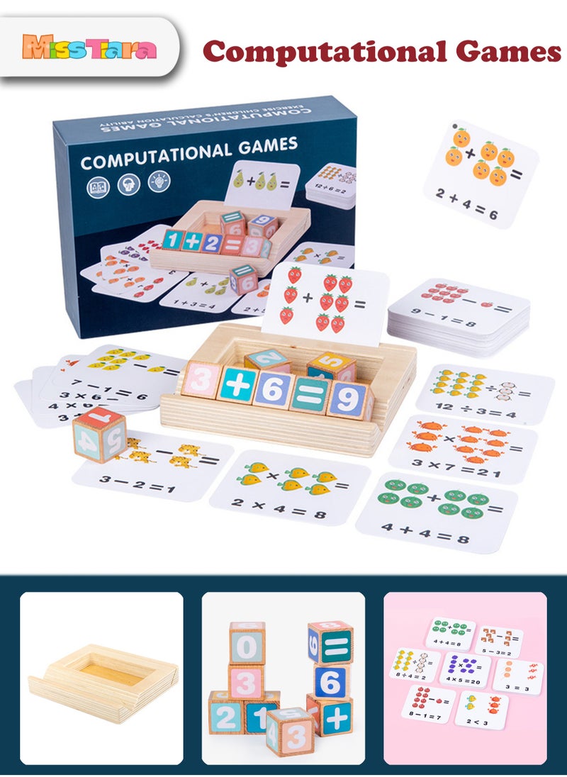 MissTiara Wooden Early Education Enlightenment Colorful Numerical Computational Building Blocks Combine Education with Fun  - Image 1