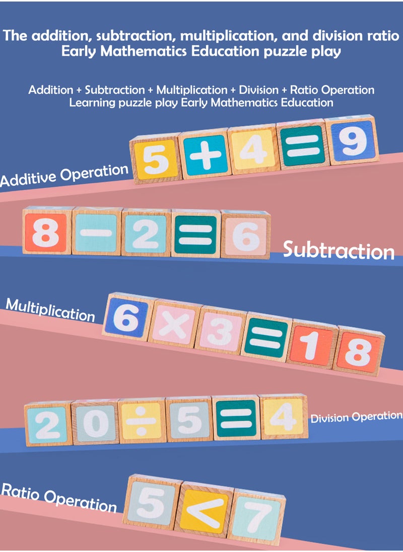 MissTiara Wooden Early Education Enlightenment Colorful Numerical Computational Building Blocks Combine Education with Fun  - Image 5