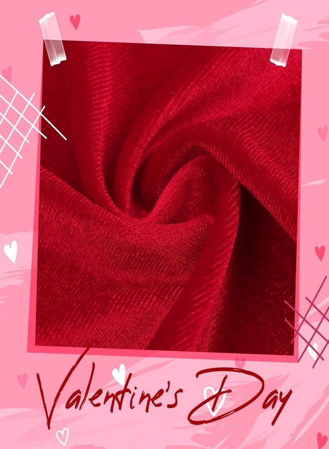 ONENINEDREAM Velvet Hair Bows Alligator Clip for Baby Red Heart Sweet Bow Clip for Girls Hair Accessories Red Hot Pink Bows Toddlers Kids - Image 5