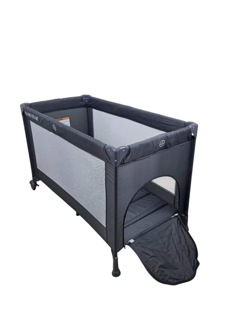 بيبي ستار محبس أطفال وسرير قابل للطي – حل عملي وآمن للنوم واللعب مع تصميم شبكي للتهوية وسهولة النقل - Image 5