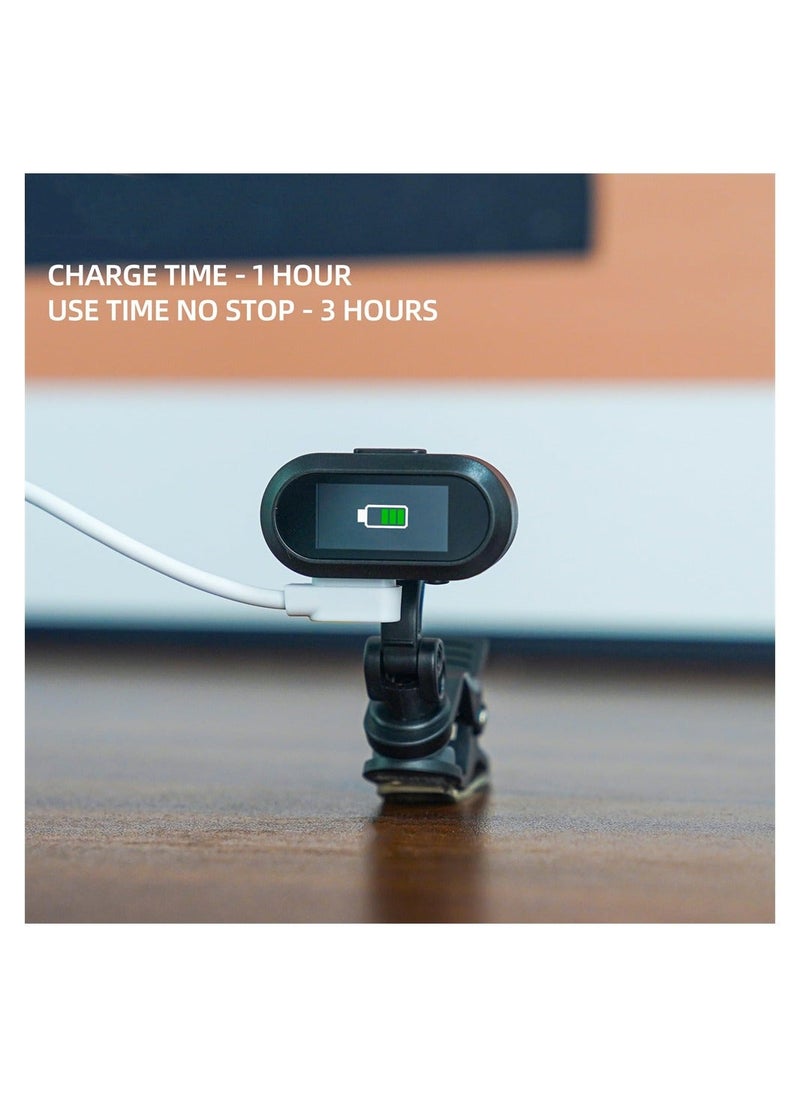 Generic Clip On Tuner Rechargeable, Chromatic Tuner for Guitar Bass Ukulele and Wind Instruments, Pitch 410-460Hz, High Definition TFT Screen Easy to Read in Bright Light, Quick & Accurate Tuning  - Image 5
