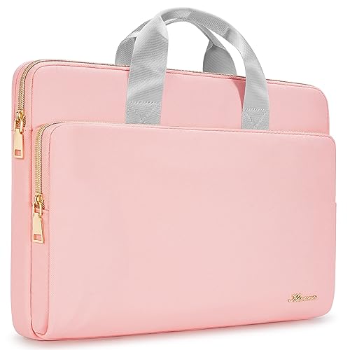 KIZUNA Laptop Sleeve Case 13 Inch Computer Carrying Handbag for 14" MacBook Pro M3 2023/M2 M1 Max /13.6" New MacBook Air M2/14 Lenovo ThinkPad X1 Carbon/Yoga C740 S740 C930/14 IdeaPad Flex 5i, Pink - Image 1