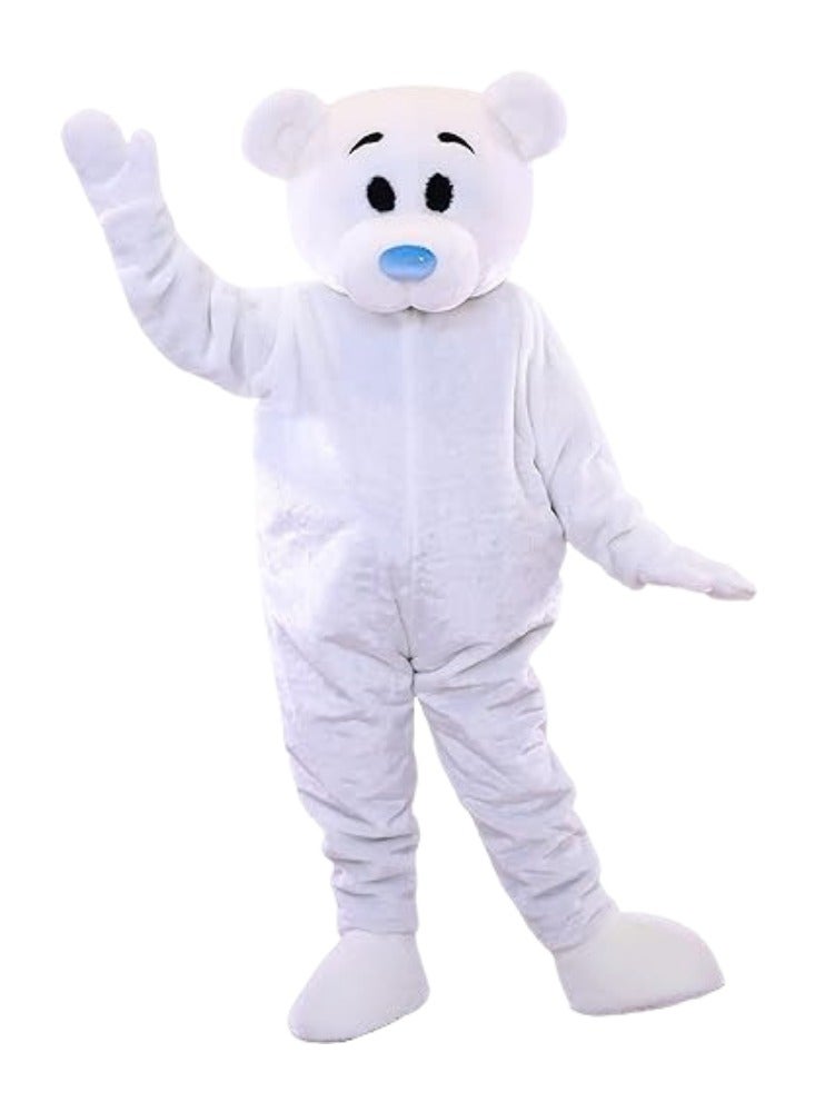 Carnival Mascot Carnival Mascot Vinki Bear Costume, Full Body Adult Size Bear Mascot, 1 Size For All Handmade From Premium Quality Materials, Mascot Uniforms Perfect for Kids, Halloween, & Parties, White  - Image 1