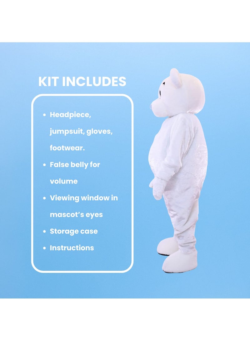 Carnival Mascot Carnival Mascot Vinki Bear Costume, Full Body Adult Size Bear Mascot, 1 Size For All Handmade From Premium Quality Materials, Mascot Uniforms Perfect for Kids, Halloween, & Parties, White  - Image 4