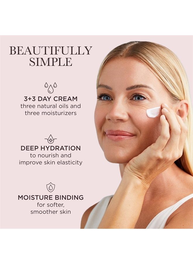 ACO 3+3 Day Cream | Contains 3 Oils Plus 3 Moisturizers | Deeply Hydrates | For Dry Skin | Fragrance Free | Vegan and Cruelty Free