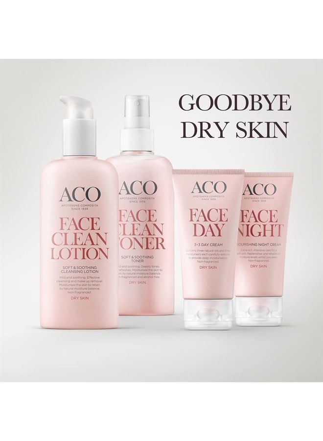 ACO 3+3 Day Cream | Contains 3 Oils Plus 3 Moisturizers | Deeply Hydrates | For Dry Skin | Fragrance Free | Vegan and Cruelty Free