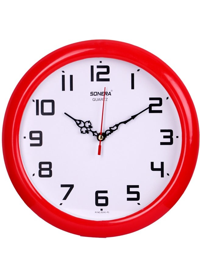 Sonera Wall Clock 9241-Analog-Quartz -Red Frame - White Dial With Black Numbers - pzsku/ZE1D085BFF8A8B55B72D5Z/45/_/1728978282/1579afc0-9532-4344-bf14-e1c018bef03c