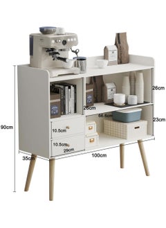 AGD Coffee Corner Cabinet, Modern Side Storage Cabinet, Modern Buffet with Storage Drawers, Console for the Living Room or Office  - Image 2