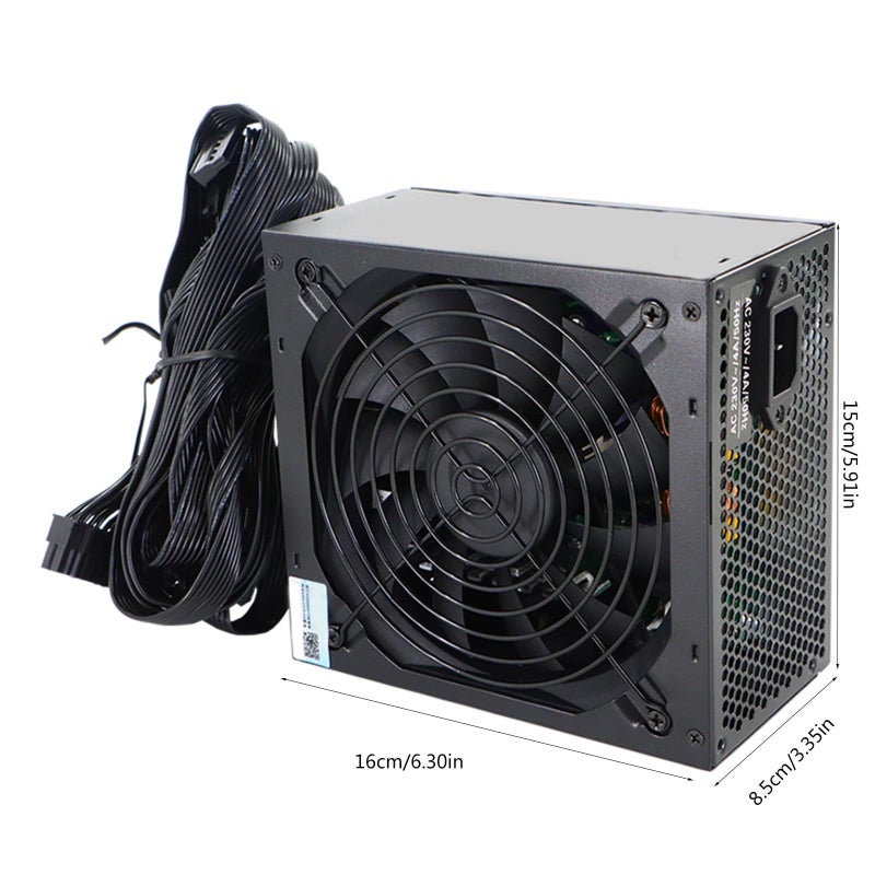 550W Power Supply Active PFC 12cm Quiet Fan ATX Gaming PSU - Image 4