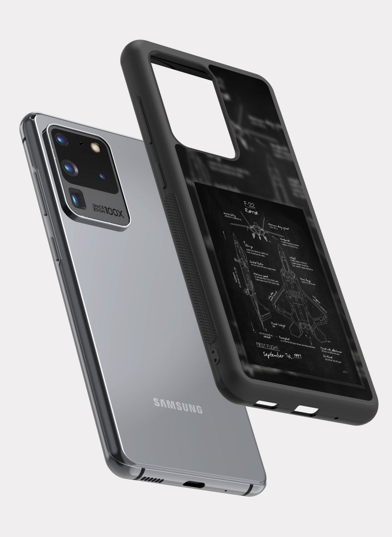PXLAAT Samsung Galaxy S20 Ultra case cover F-22 Raptor Diagram - Image 2