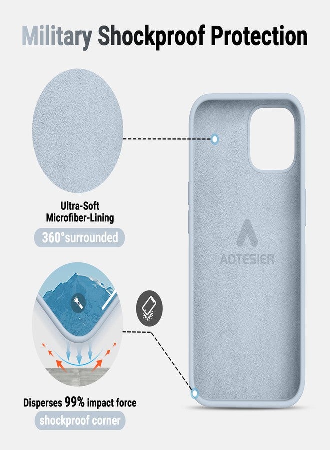 AOTESIER Magnetic for iPhone 13 Pro Max Phone Case, [Compatible with MagSafe][Military Shockproof Protection] Silicone Case with Soft Anti-Scratch Microfiber Lining, 6.7 inch, Baby Blue - Image 5