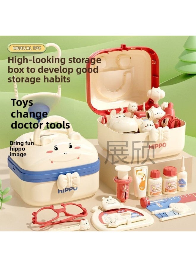 Simulation Children's Medicine Box Toys Full Set Of Small Doctor Equipment Children's Toys Girls Children's Toolbox-Colour:Regular Pack [blue Ambulance Storage] 58-piece Set-Specification:Standard Version  - Image 4
