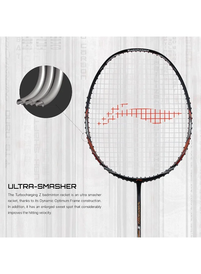 لي-نينج مضرب تنس الريشة لي نينغ توربو تشارجينج زد كومبات من ألياف الكربون مع غطاء كامل مجاني