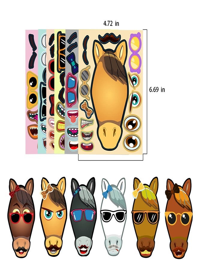 OuMuaMua 30pcs Kids Birthday Party Favors Stickers - Make Your Own Horse Stickers, Spirit Horse Toy Stickers for Kids Birthday Party Game Activities Decrations - Image 3