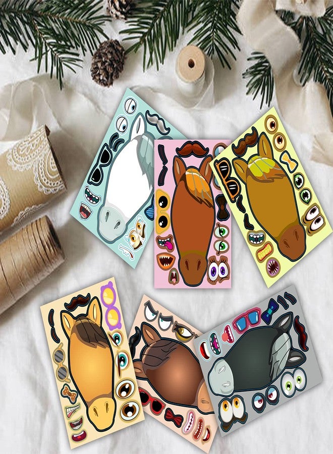 OuMuaMua 30pcs Kids Birthday Party Favors Stickers - Make Your Own Horse Stickers, Spirit Horse Toy Stickers for Kids Birthday Party Game Activities Decrations - Image 2