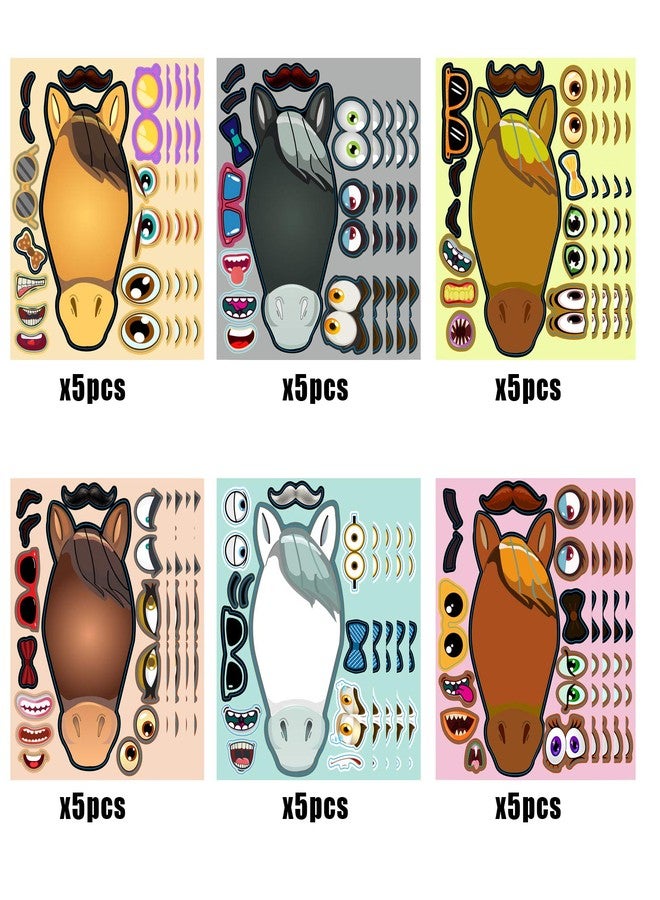 OuMuaMua 30pcs Kids Birthday Party Favors Stickers - Make Your Own Horse Stickers, Spirit Horse Toy Stickers for Kids Birthday Party Game Activities Decrations - Image 5