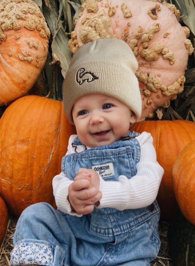 FURTALK Toddler Beanie Cute Dinosaur Pattern Winter Hat Knit Boys Girls Warm Baby Embroidered Beanies Cap for 0-3 Years - Image 5