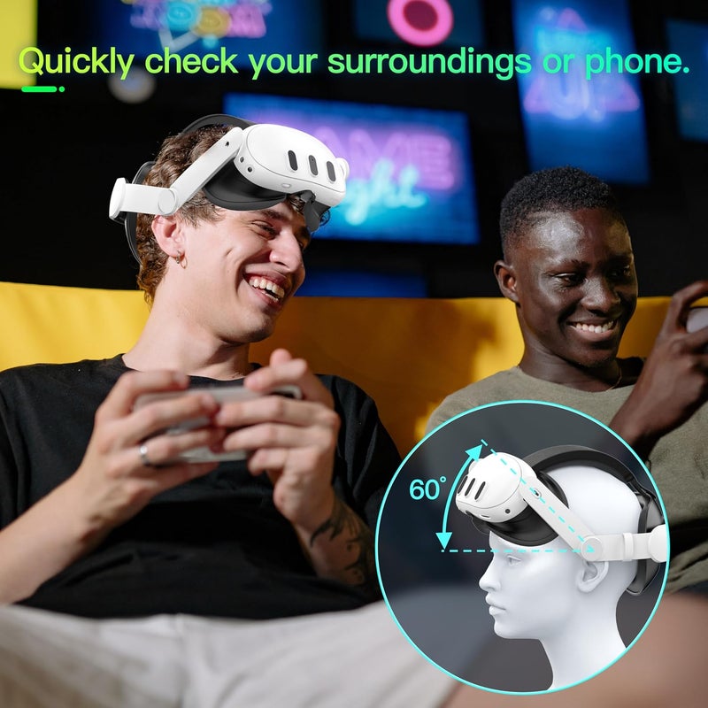 DamonLight Head Strap Compatible with Oculus Quest 3 and Quest 4, 2023 Released, Adjustable Comfortable headsets Elite Replacement Strap for Meta Quest 3 - Image 5