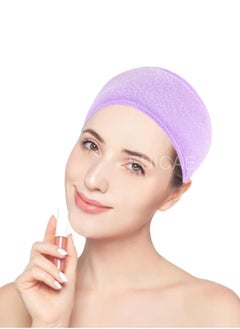 Generic Sweat Headband, Washable Stretchy Non-Slip Hair Towel for Face Washing and Facial Treatment, Fits All, Multicolor  - Image 4