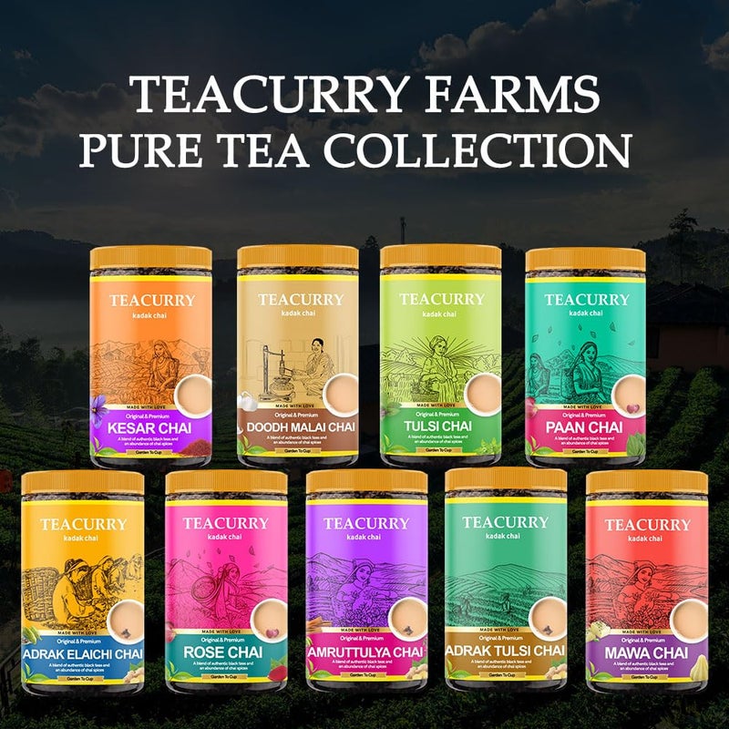 Teacurry Chocolate Flavour Chai (50 cups, 100 Grams) - Natural Exotic Traditional Chocolate Flavour Tea - Image 3