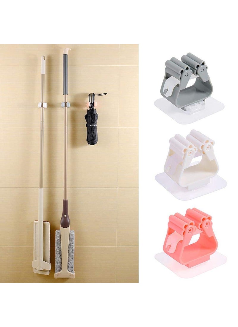 svk dream SVK DREAM Self Adhesive Reusable AntiSlip Broom and Mop Holder for Home Kitchen 2 Pack  - Image 3