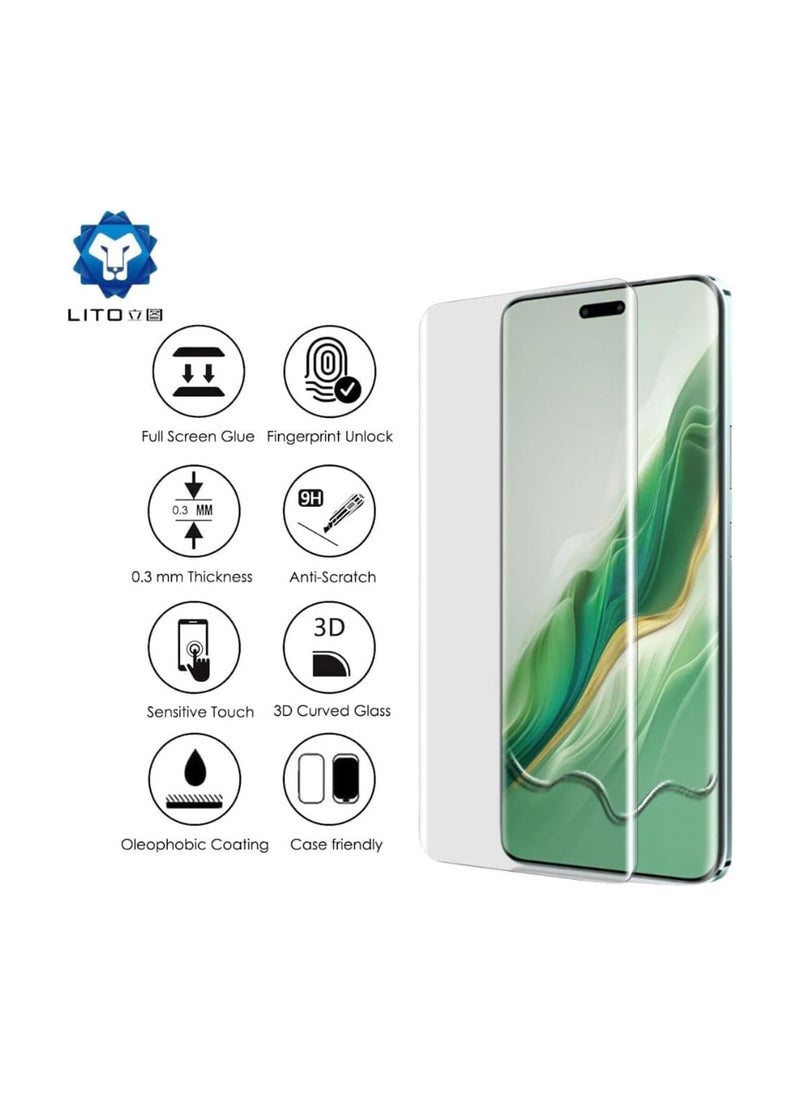 Lito - Screen UV Liquid Protector Compatible with Honor Magic 6 Pro Highly Resistant (High quality, supports fingerprint operation. Installation is required by a specialist) Scratch Resistant Bubble - Image 1