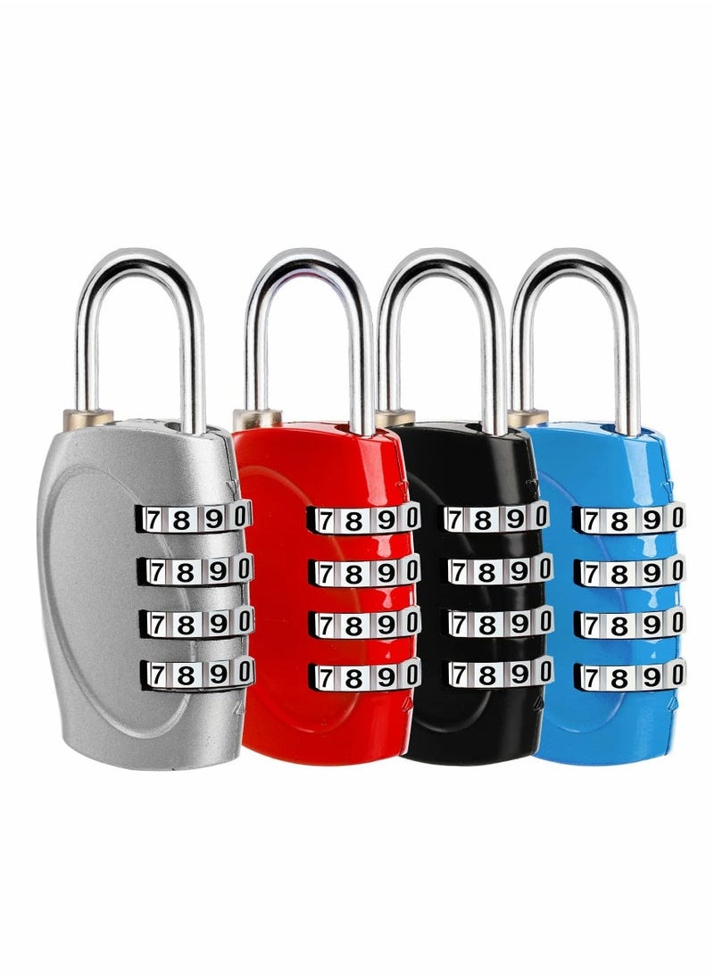 Generic - Lock 4 Digit Padlock for School Gym Locker, Sports Locker, Fence, Toolbox, Gate, Case, Hasp Storage (4Pack) - Image 1