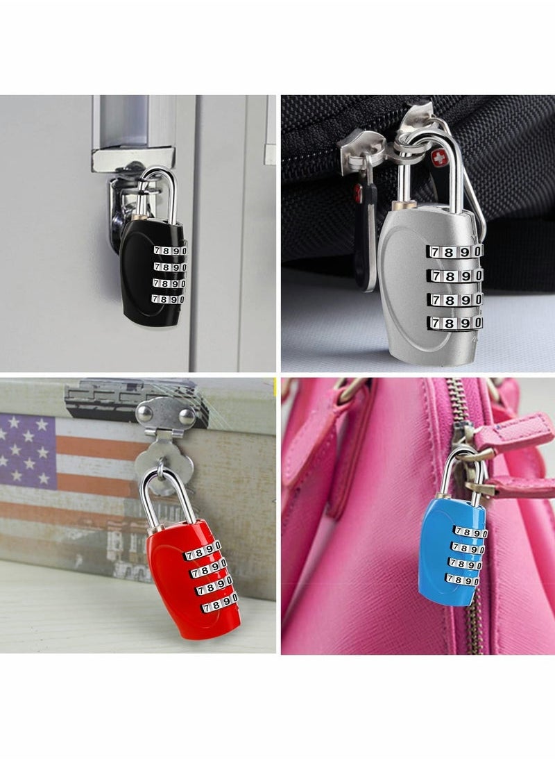 Generic - Lock 4 Digit Padlock for School Gym Locker, Sports Locker, Fence, Toolbox, Gate, Case, Hasp Storage (4Pack) - Image 1