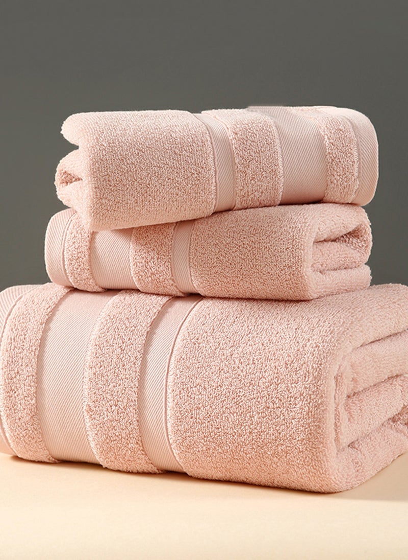 Sharpdo 3-Piece Cotton Gift Towel And Bath Towel Set, 2 Towels + 1 Bath Towel, Soft And Skin-Friendly Cotton Towel  - Image 2