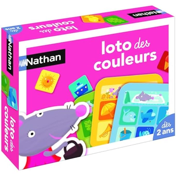 NATHAN Dujardin 31039 Loto â€“ Educational Game for Introducing Colours and Above 2 Years, Multicolored, Norme - Image 1