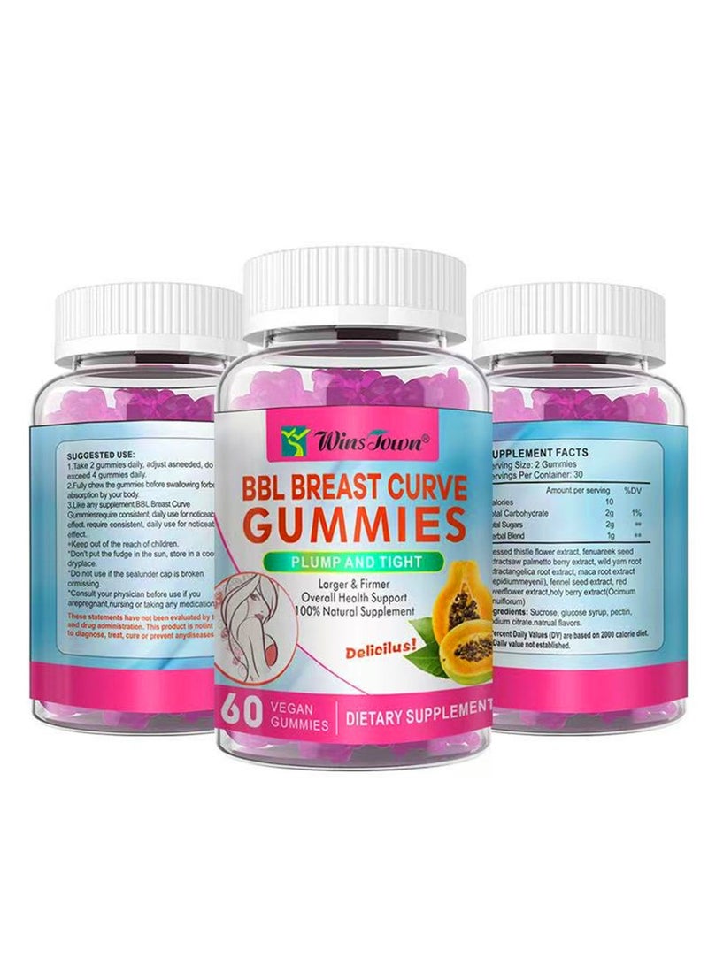 Wins Town Women  Workout Enhancement  Berry Flavored  Natural Botanical Blend  Multivitamins  Tone Curves  Boost Confidence  Women’s Fitness Supplement 60 Gummies  - Image 1