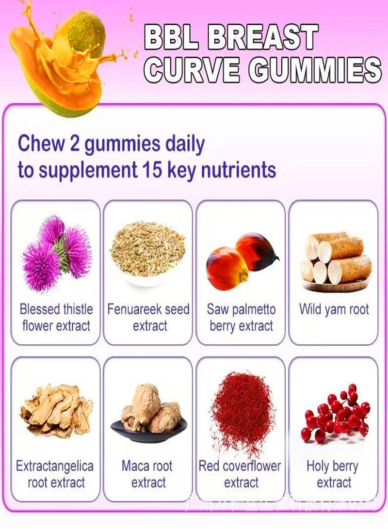 Wins Town Women  Workout Enhancement  Berry Flavored  Natural Botanical Blend  Multivitamins  Tone Curves  Boost Confidence  Women’s Fitness Supplement 60 Gummies  - Image 3