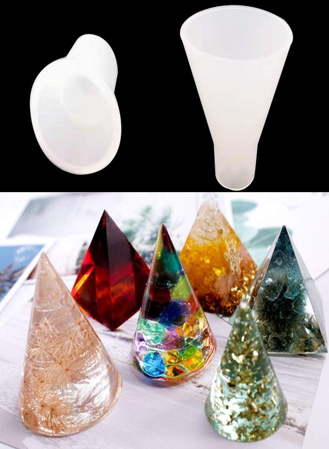 Markeny 5Pcs Cone Resin Casting Resin Silicone Molds for DIY Crystal Glass Hang Decorations - Image 2