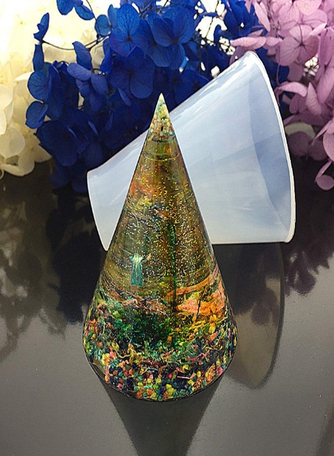Markeny 5Pcs Cone Resin Casting Resin Silicone Molds for DIY Crystal Glass Hang Decorations - Image 5